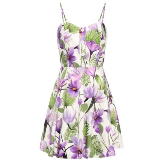 NWT - Alice +Olivia Floral Palm Mini Dress - size 6 - Picture 3 of 8